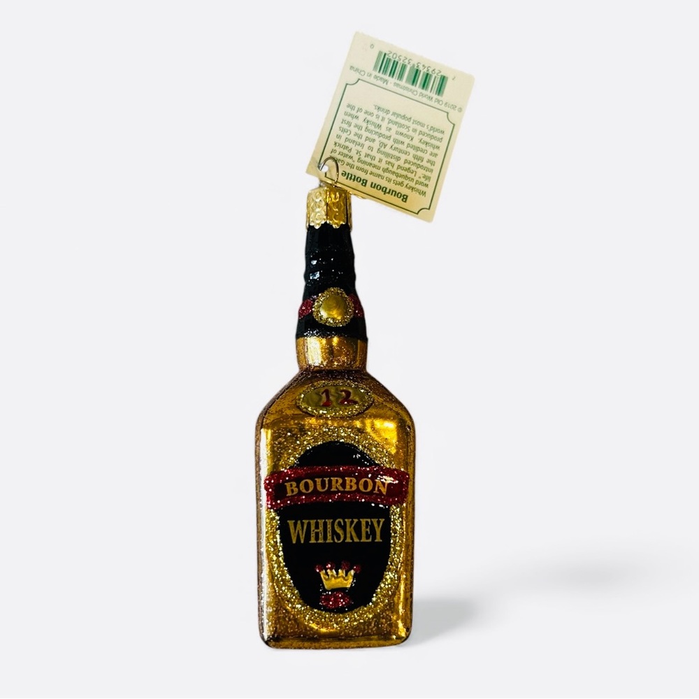 Old World Christmas Bourbon Whiskey Bottle Ornament NWT - Picture 2 of 6